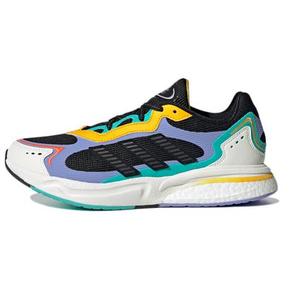 SN1997 Удобные износостойкие черно-фиолетово-желтые женские кроссовки GW2735