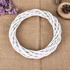 Xmas DIY Craft Blank Ornament Natural Vine Rattan Ring White Garland Christmas Decoration Wicker Wreath