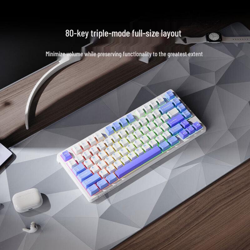 Lenovo Трехрежимная механическая игровая клавиатура Aurora GK10 RGB с возможностью горячей замены