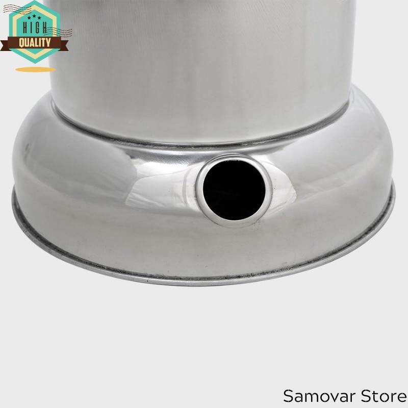 Турецкий самовар из нержавеющей стали Наружная дровяная плита Самовар Чайный набор Подогреватель Чайник Чайная посуда Плита Чай Пикник Водонагреватель