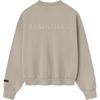 Fear of God Essentials Classic Fit Fleece Crewneck Crewneck Timber Men Tops Tan 192SP252041F
