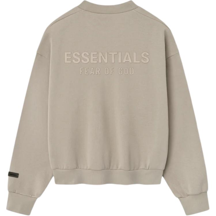 Fear of God Essentials Classic Fit Fleece Crewneck Crewneck Timber Men Tops Tan 192SP252041F