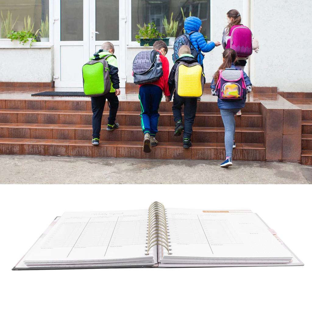 Ежемесячный планировщик формата А5 с двойным переплетом, ежемесячный и еженедельный ежемесячный планировщик, календарная книга с ежемесячными вкладками