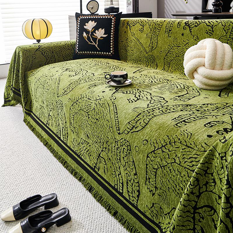 Пледы Всесезонный Тигр Кемпинг Пикник Накидка на диван Диван Шенилл Чехлы для дивана Коврики