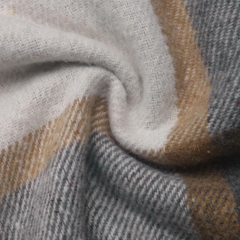 Fashion Lapel Plaid Long-sleeved Jacket Autumn and Winter Women's Single-breasted Casual Jacket