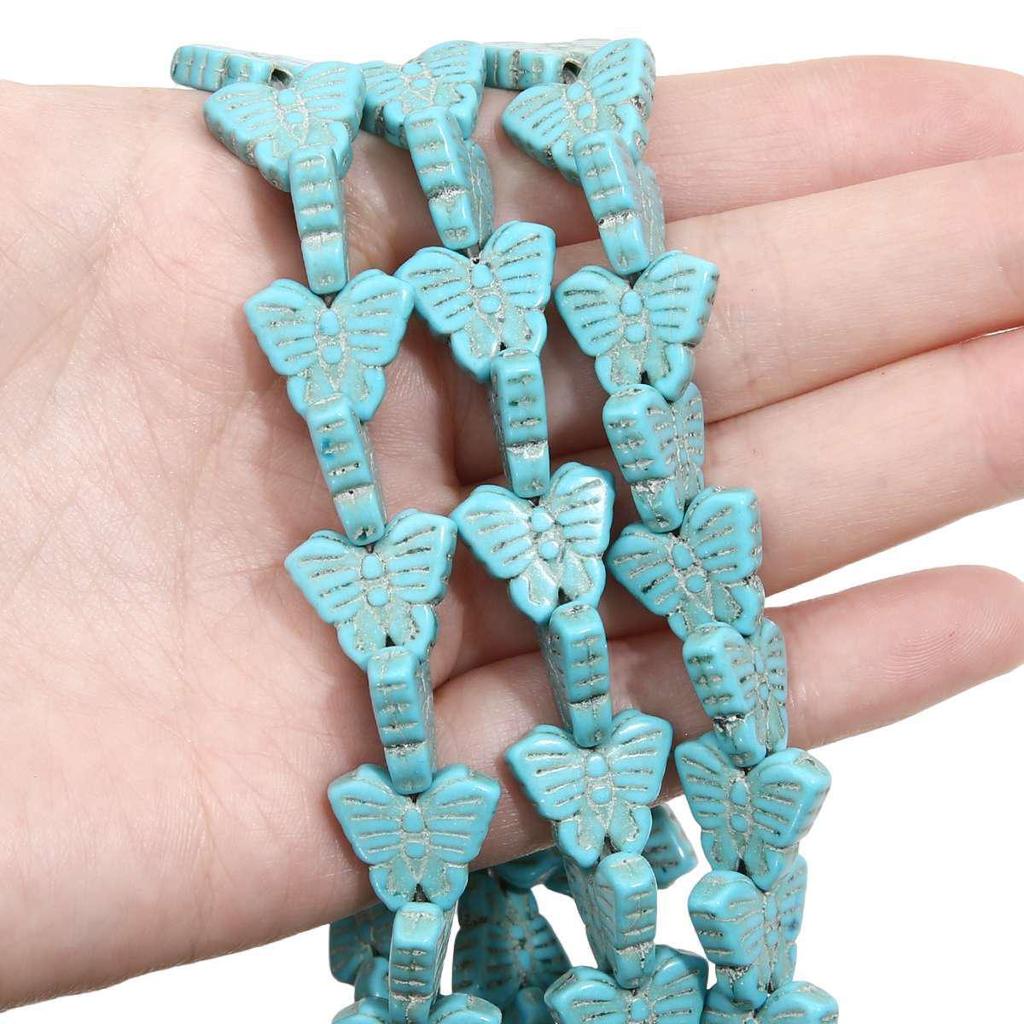 Синтетические бусины цвета голубой бирюзы: Украшения своими руками: витые, особой формы, животные, разделители для счетов и разбросанные бусины