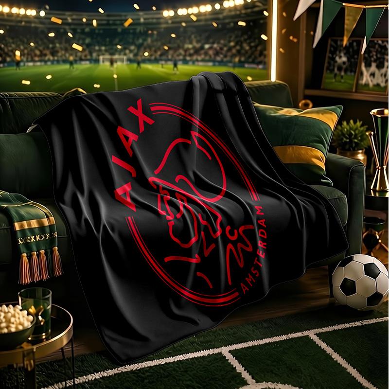 Bold Ajax Amsterdam Spirit Throws Blanket Flannel Blankets Plush for Couch Bed Gifts for Men Women Travel picnic blanket Christmas fan gifts