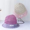 Hollowed Out Sun Hat Fashion Style Bucket Hat Multicolor Foldable Sun Crochet Hat For Beach Travel Vacation Handmade Straw Hat