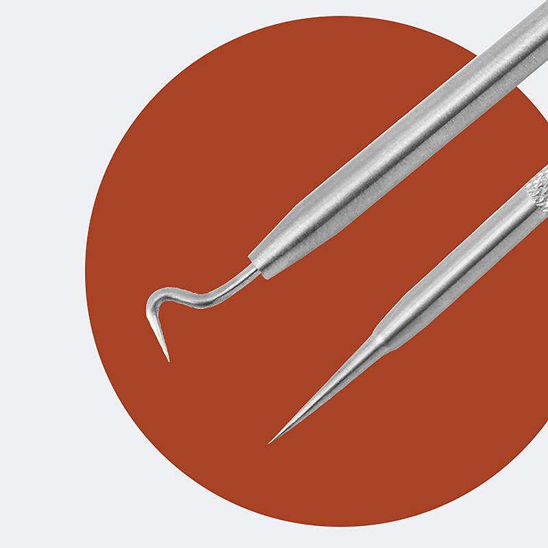 Двойная головка игла для удаления угрей, выдавливание черных точек, выдавливание прыщей, удаление пятен, косметический инструмент для ухода за кожей