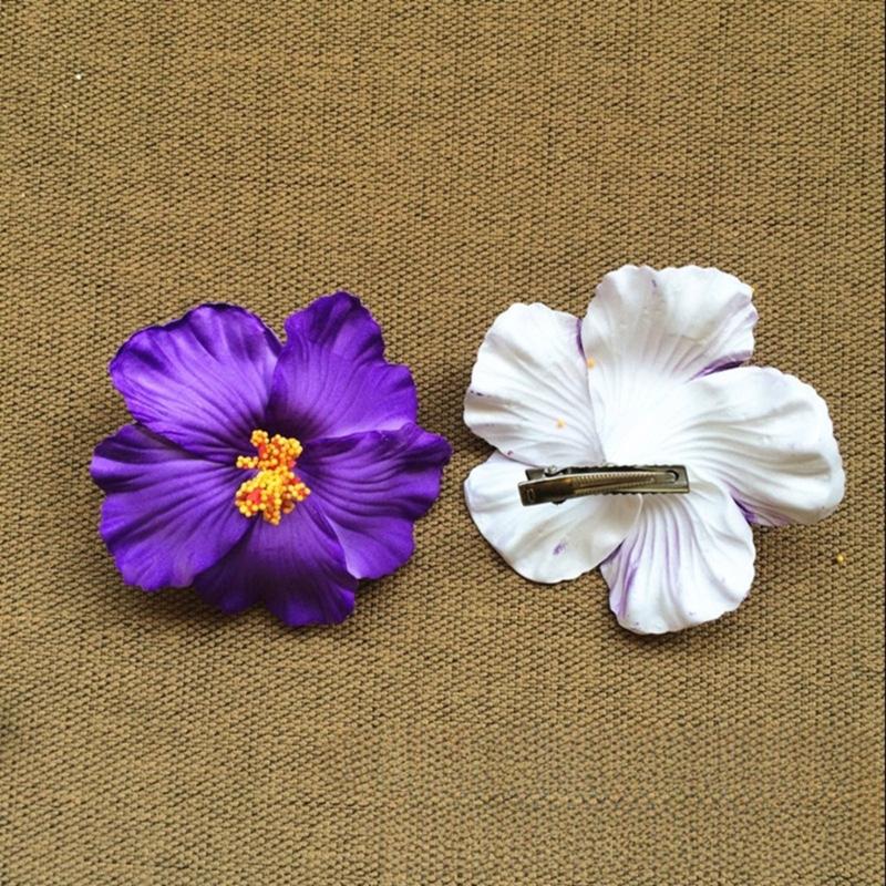 Pack Of 3 Flower Hair Clip For Women Slip Resistant Plumeria Plan Party Wedding Hair Styling