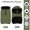 Dog Coat, Small Dog Jacket, Windproof Dogs Puffer Jacket, Fleece Lined Warm Dogs Winter Coat with Harness Hole (Army Green S)