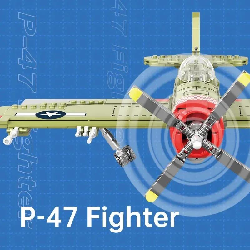 Различные типы ww2 Армия P47 Истребитель Строительные блоки Спитфайр Военный Солдат Фигурки Пилота Оружейные Кирпичики Игрушки Самолеты для детей
