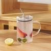 with Lid and Straw Glass Tumbler 1000ml Drinking Glass Drinkware Glass Water Cup  Beer