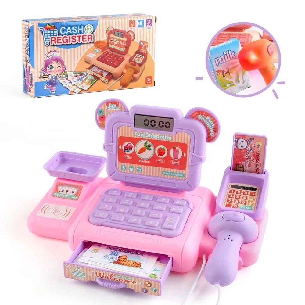 Sound Effects Simulation Cash Register Role Play Supermarket Cashier Toys  Children's