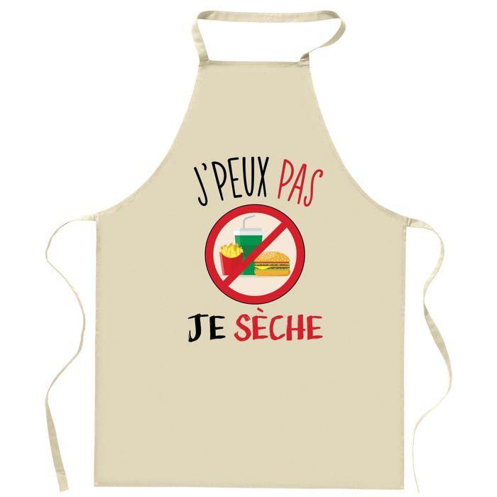 Tablier de cuisine - Planetee J'peux pas - Impression bretonne - Coton résistant - Liens ajustables
