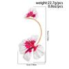 Sweet Dripping Oil Metal Pink Flower Earrings for Women Fashion 3D Folding Floral Stud Earring Ear Hooks Jewelry Accessories