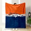 "Orange and Blue Horse Logo Design Blanket, Flannel Blanket for Bedroom, Living Room, Sofa, and Nap Sofas"