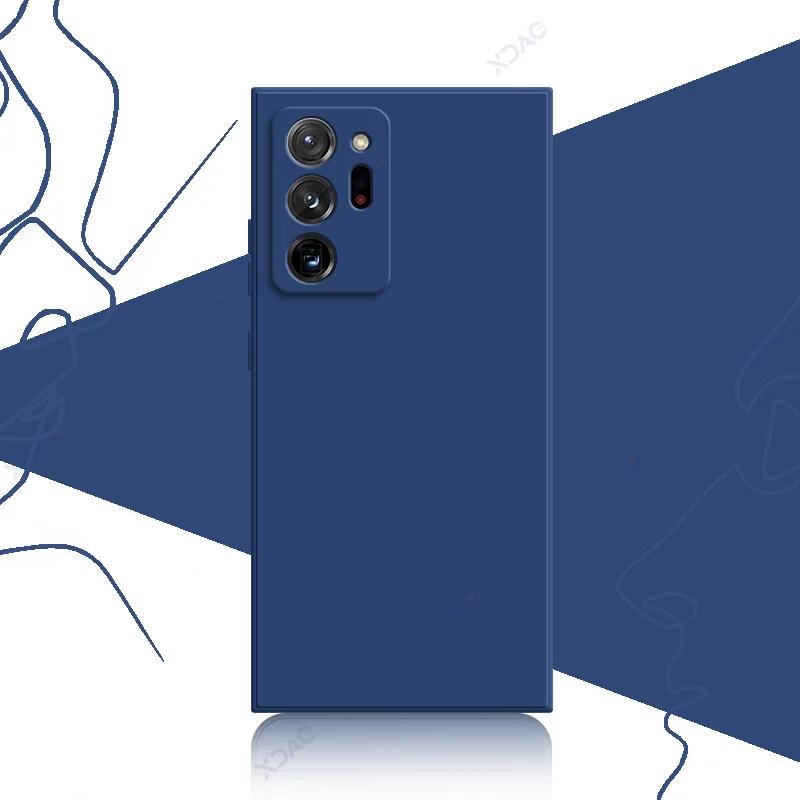 Милые модные чехлы для Samsung Galaxy Note 9 10 20 Plus Ultra SamsungNote20Ultra 5G 360 Soft Square Liquid Silicone Shield
