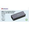 Verbatim Usb-C Pro 15-In-1 Docking Station For Computers 2Xhdmi 1Xrj45 1Xusb-C