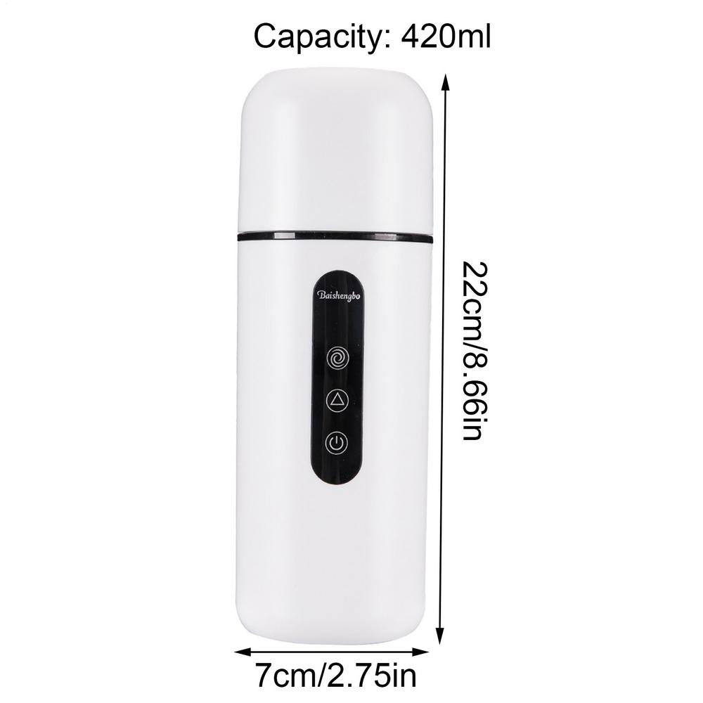 420 мл Электрическая дорожная кружка с подогревом, чашка для воды 12 В/24 В, портативные автомобильные чайники с функцией автоматического перемешивания, поддерживающие воду теплой