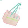 X7XC Stylish Mesh Bag with Ventilation Spacious Foldable Handbag for Gym Vacations
