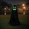 Украшение-призрак на Хэллоуин для улицы, Большой светящийся стоящий призрак, Регулируемое жуткое черное украшение-призрак для крыльца, Двора, Газона