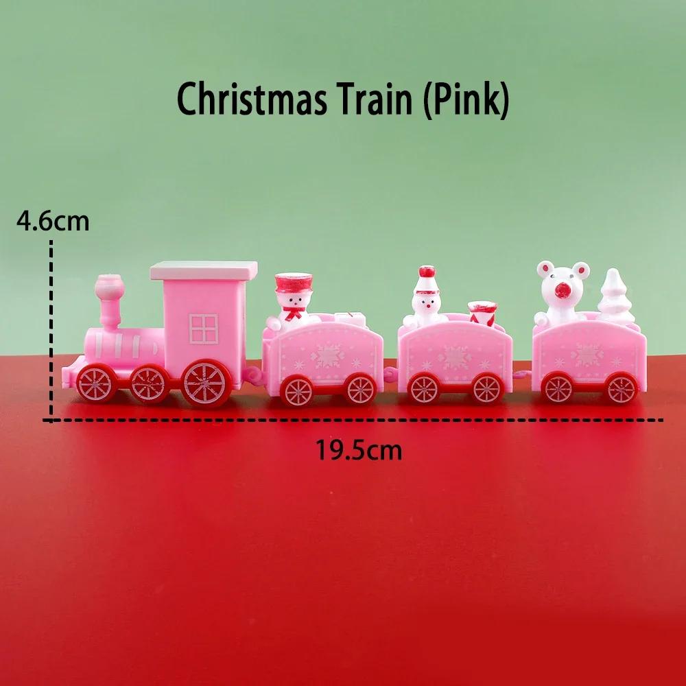 1-10PCS Christmas Train Decoration Mini Train Ornament Hanging Christmas Tree Decor Kids Gift Cake Topper Holiday Home Display