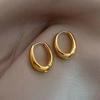 European American Chic Style Oval Earrings For Women Gold Plated Alloy Statement Fashion