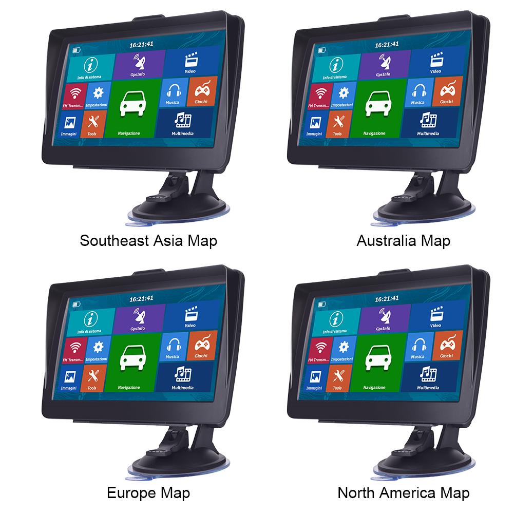 7" 5" HD автомобильный спутниковый навигатор GPS навигация грузовик новый ЕС Австралия Северная Америка Северная Америка карта для грузовика HGV 256MB+16G навигационная система