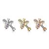 1pcs Cartilage Earrings Stud for Women Flat Back Earring Opal Butterfly Flower Tragus Helix Piercing Jewelry