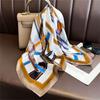 Elegant Square Silk Scarf 70x70cm Shawl Lightweight Head Wrap Hair Band  for Women