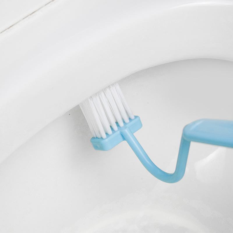 Bathroom V-shaped Toilet Brush Japanese Dead Corner Cleaning Brush Creative Toilet Brush Plastic Curved Brush Toilet Cleaning Brush