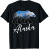 Аляскинские горы Медведь Гризли Сувениры штата Аляска Футболка