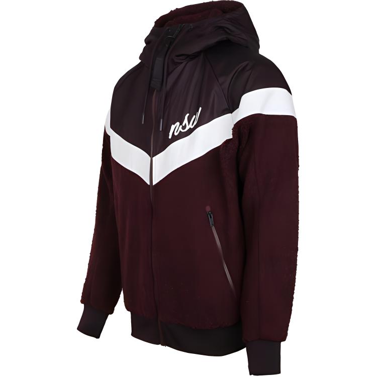 Nike Куртка с капюшоном и молнией Color Block, мужская, красная 930317-659