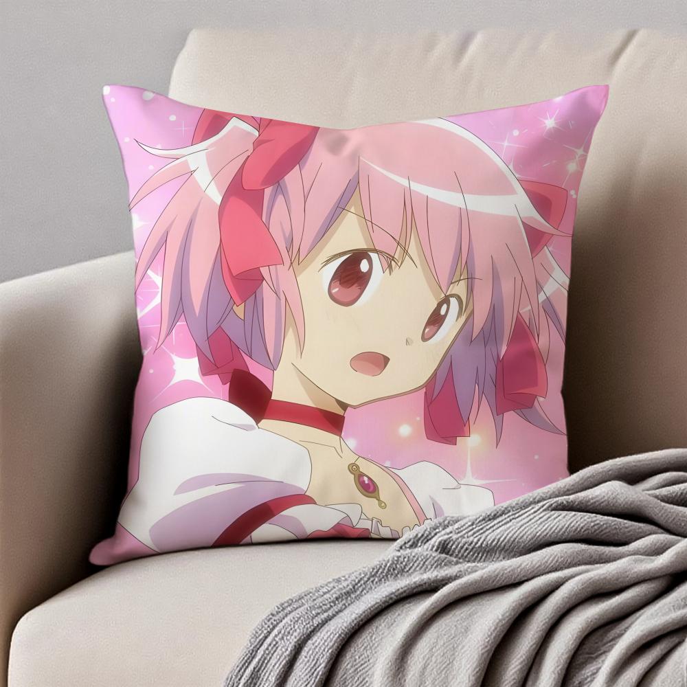 Милая японская аниме Puella Magi Madoka Magica Наволочка Подушка Антипылевой Невидимая молния Короткий плюш Подушка для дивана
