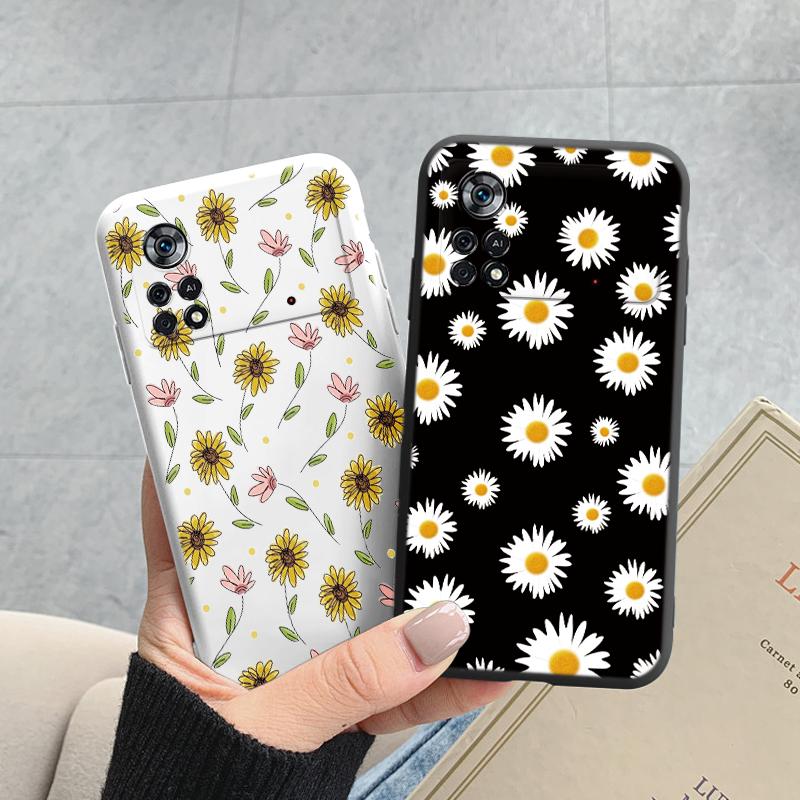 Для Poco X4 Pro 5G M4Pro Чехол Funda Винтажный Цветок Лист Защитный Чехол TPU Capa Для Xiaomi Poco X4 Pocox4 X 4 M4 Pro Coque