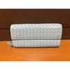 Used Intrecciato Long Wallet Light Blue