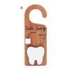 1/2Pcs Wooden Tooth Pattern Door Hanging Decoration Natural Wood Teeth