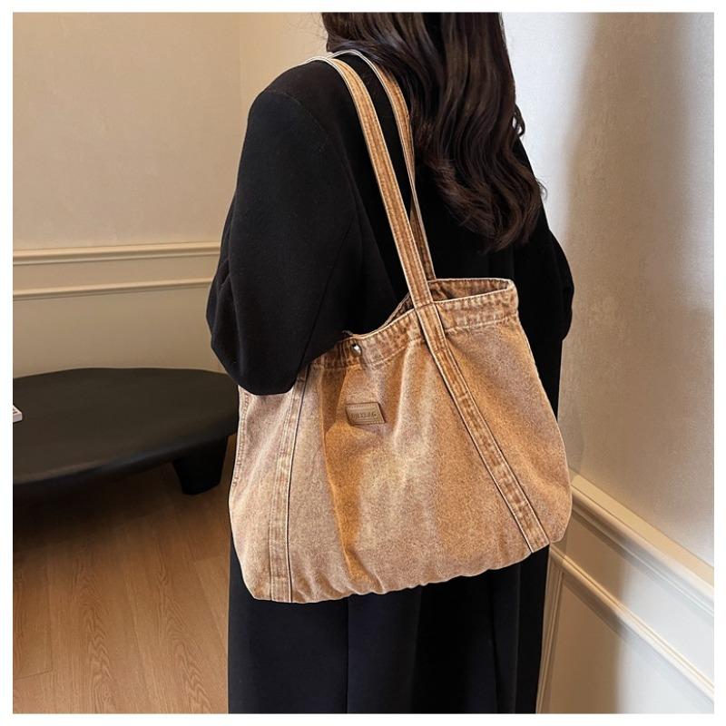 Индивидуализированная винтажная джинсовая сумка для женщин 2025 новая маленькая ретро сумка через плечо повседневная сумка-тоут