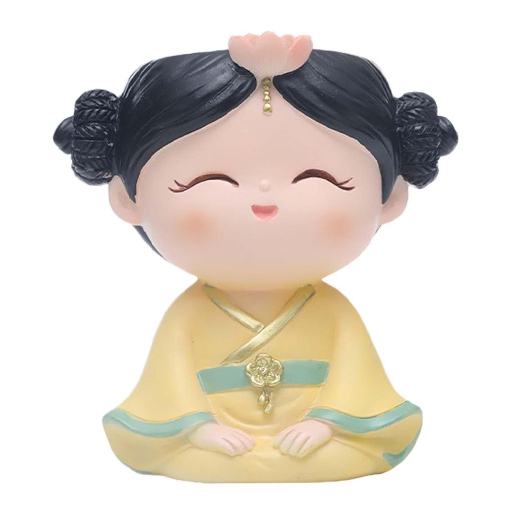 Head Planter Girl Figurine Ornament Flower Arrangement Container Cute Plant Pot
