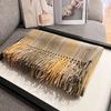 Autumn and Winter New Retro Plaid Scarf Women's Wool High-end Student Shawl Thickened Warm Scarf