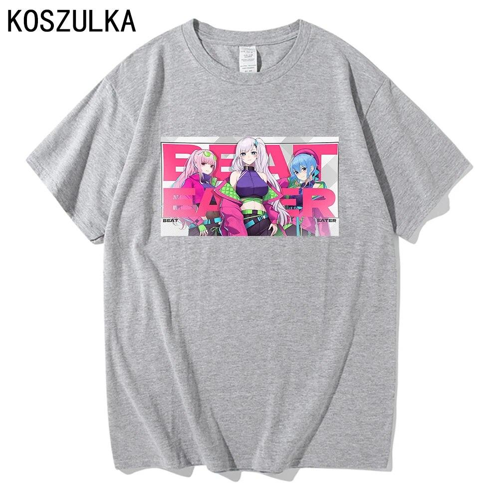 Футболка Calliope Anime Hololive Suisei, хлопковая футболка, летние футболки Kawaii Pavolia Reine, одежда, забавная женская/мужская толстовка унисекс