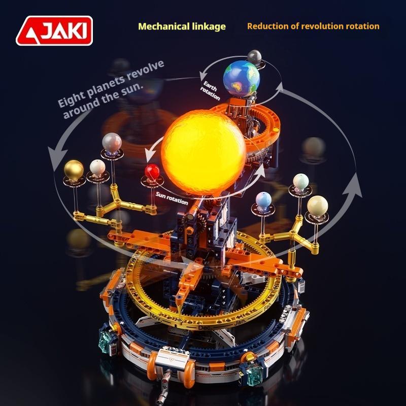 Ck008 Space Trend Play Dawn Solar System Planetarium Mechanical Model Assembly Building Block Toy Children'S Day Gift