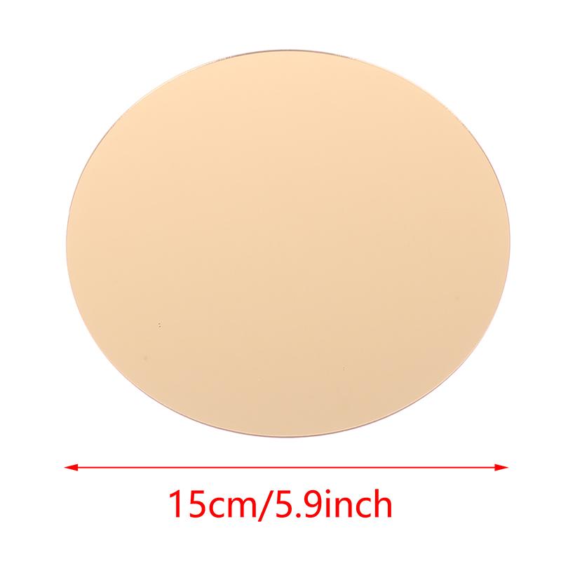 Круглый зеркальный стеклянный поднос, акриловые круглые тарелки для свечей, украшение для свадебного стола, большая емкость, плитка для блюд