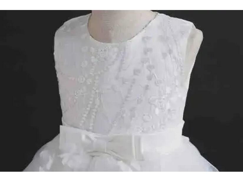 Платье для девочек из пушистой пряжи Cross-Border с бусинами и бантом