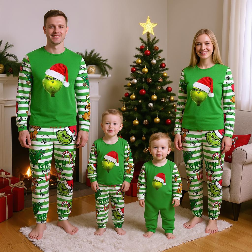 Family Matching Sets Pajamas, Loungewear Outfits,Family Matching Long Sleeve Tops+Pants Set