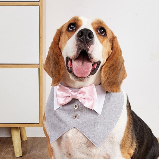 Полотенце Элегантное треугольное полотенце для кошки и собаки, формальный свадебный костюм с украшением в виде банта для домашнего животного