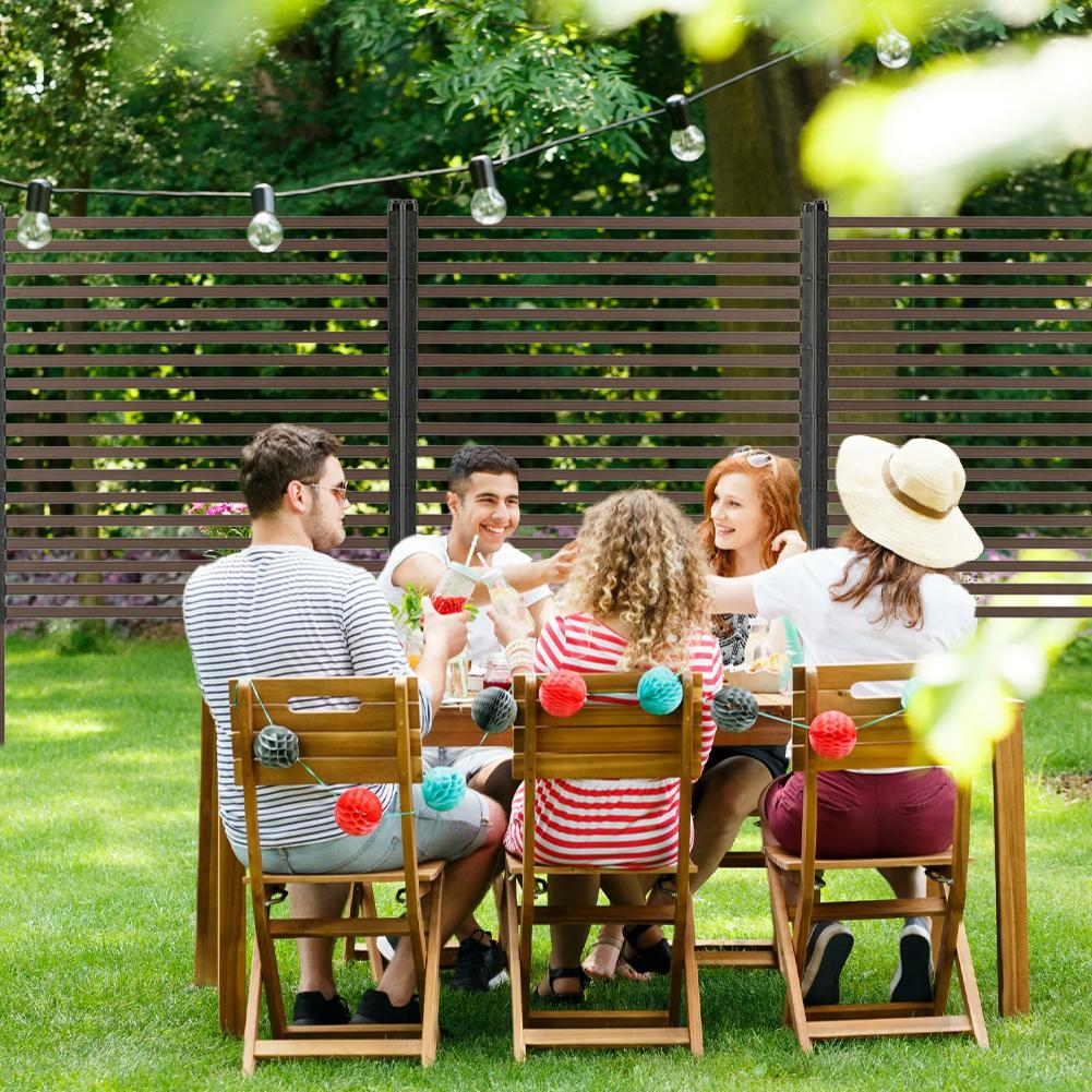 3 фута Ш x 4 фута В Металлический уличный экран для конфиденциальности Стальная труба с PE-покрытием Забор для конфиденциальности Экран для конфиденциальности Забор для балкона Патио Газона Сада