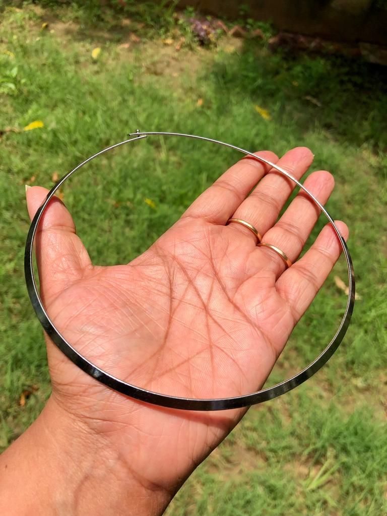 Handmade Set of 2- Plain Metal Choker with lock