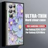 Для Samsung S24 S22 Ultra Plus S23 S21 S20 Fe A55 A35 A25 A15 A54 A34 A53 5g Рельефная картина маслом с цветочным узором Противоударный жесткий тонкий чехол для ПК